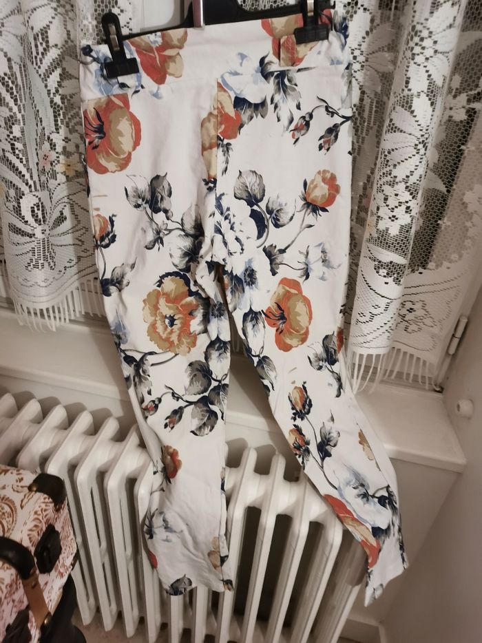 Pantalon à motifs avec élastique à la taille  2 poches - photo numéro 2