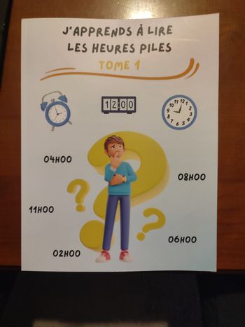 Livre j'apprends à lire les heures piles