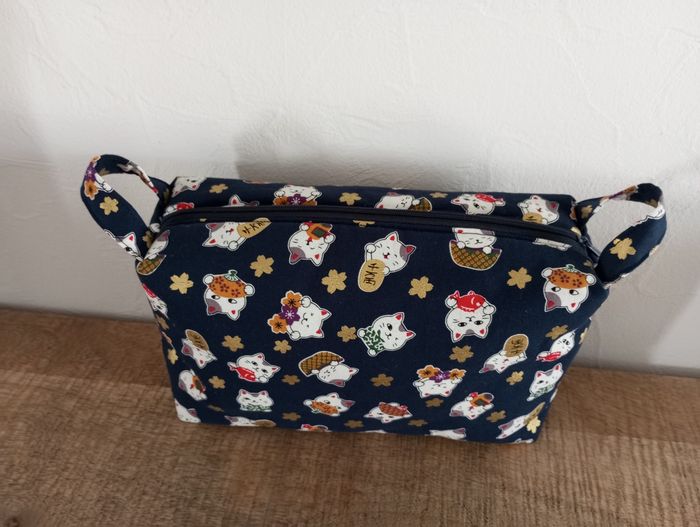 Trousse de toilette marine chats asiatique - photo numéro 4