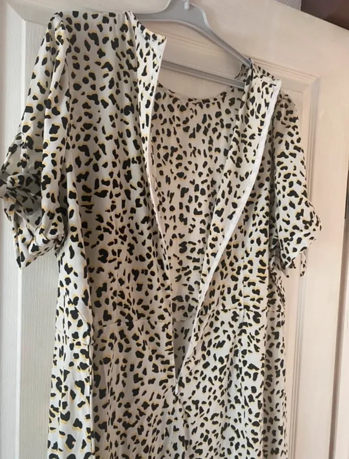 Robe midi blanche à motifs wednesday's girl taille 50 - photo numéro 6
