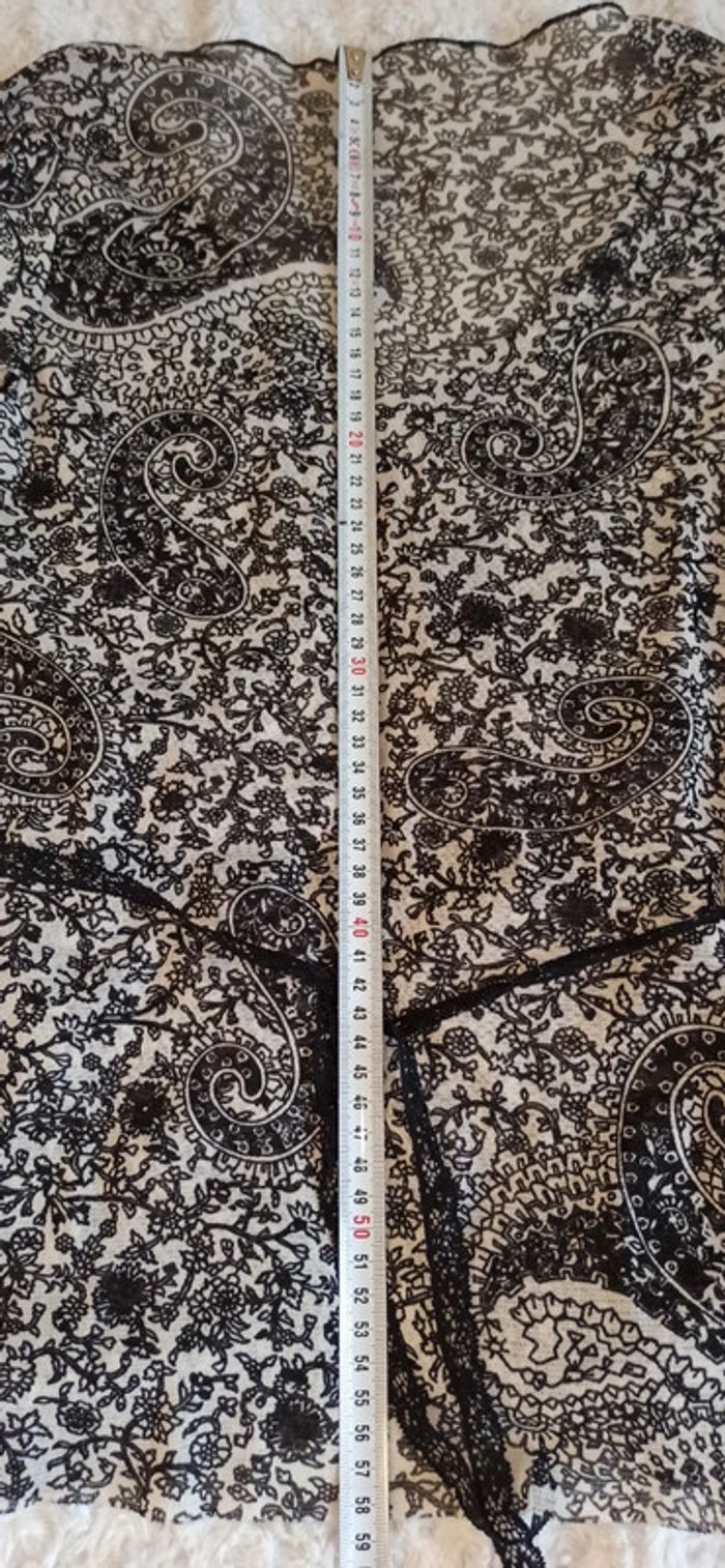 Top voile asymétrique noir blanc - photo numéro 6