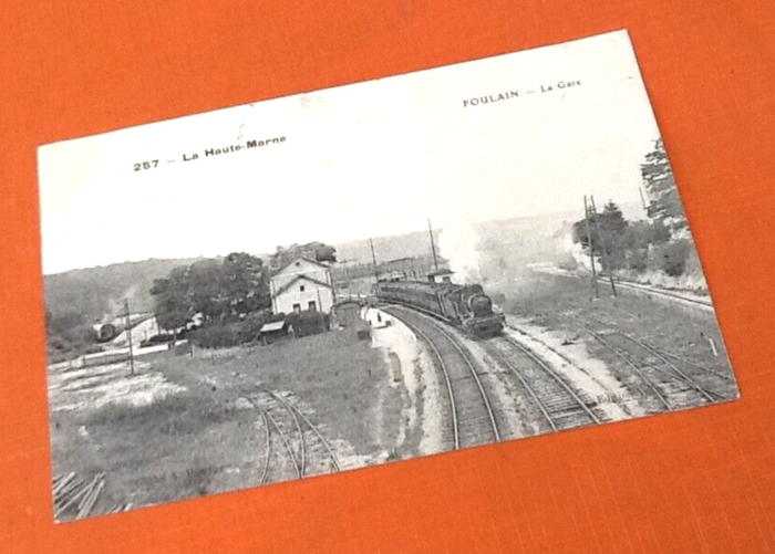 Carte postale ancienne Foulain (Haute-Marne) La Gare - photo numéro 2