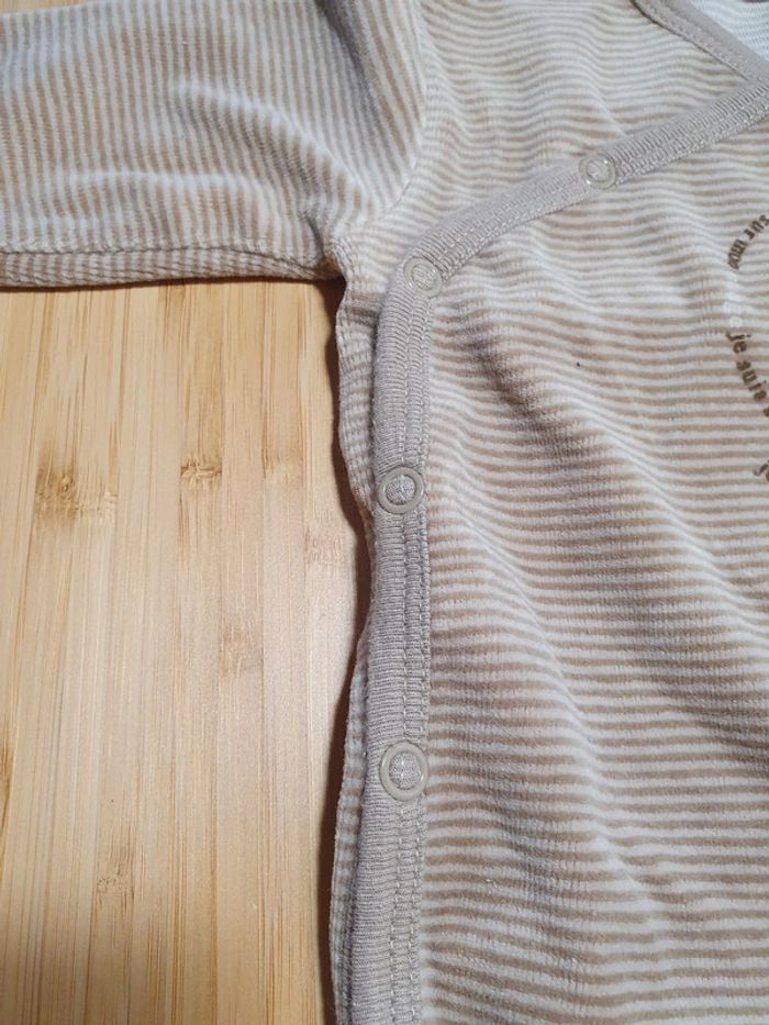 Pyjama velours Grain de blé taille 3 mois 60cm - photo numéro 3