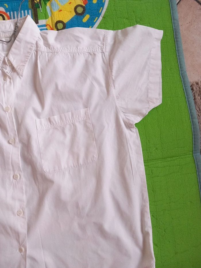 🚪chemise tunique coton blanc T42 - photo numéro 3