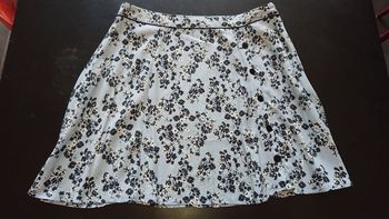 jupe bleu à fleurs noires pimkie t 38