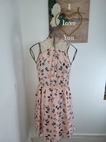 Robe rose pastel motif feuillage-Gémo Taille 40