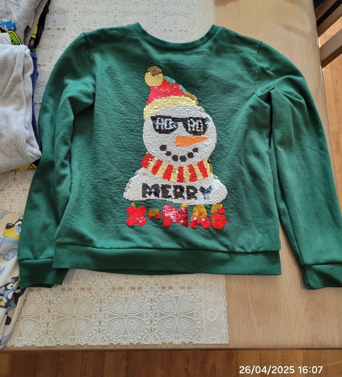 Sweat de Noël  bonhomme de neige