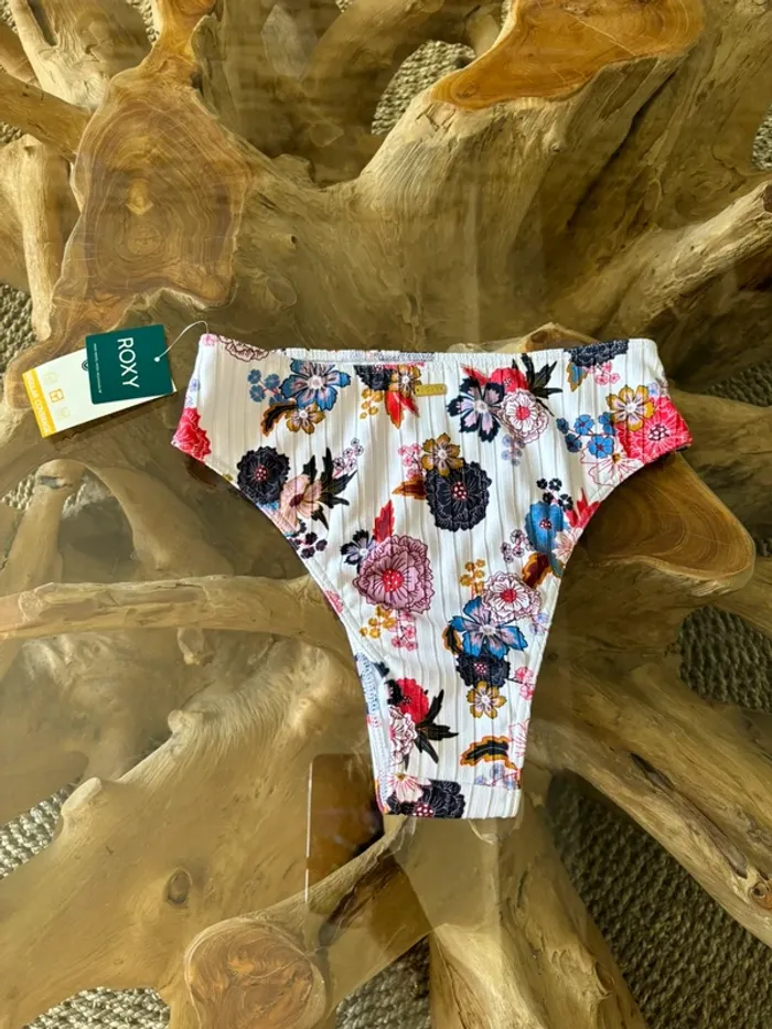 Bas de maillot de bain Roxy femme blanc fleurs Regular coverage XS - photo numéro 3