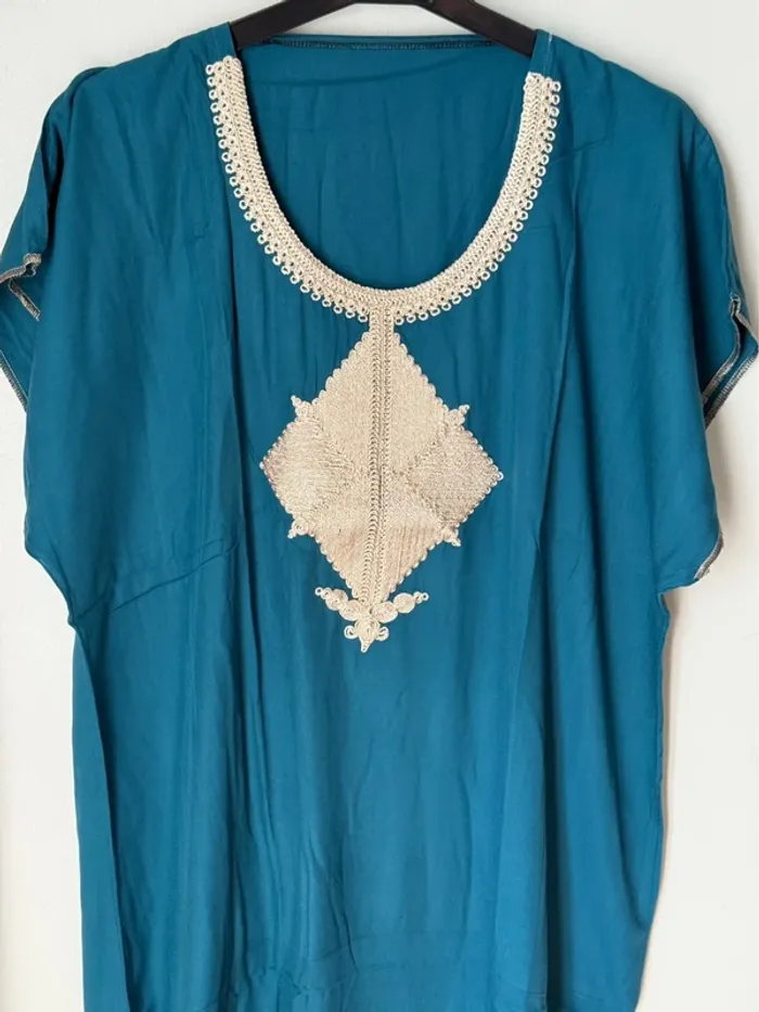 Djellaba bleu canard - photo numéro 2