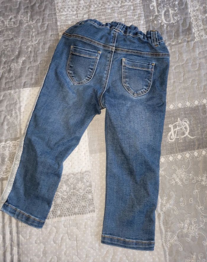 Jean bandes argenté 24 mois - photo numéro 5