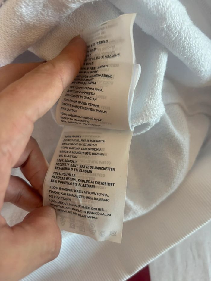 Sweat Prada blanc logo triangle en métal en dessous du col - photo numéro 17
