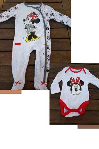 Lot Pyjama + Body ML Minnie 6-9m Neuf