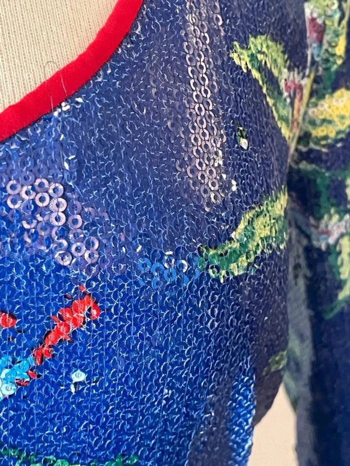 Incroyable robe bleu à sequins - photo numéro 4
