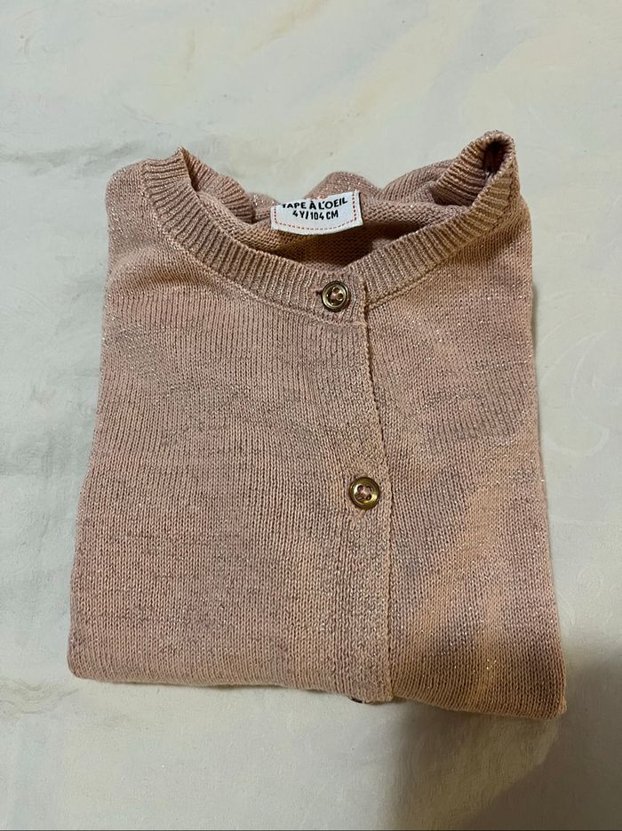 Gilet Tape à l’œil corail pastel doré - photo numéro 7