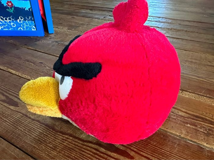 Peluche collection officielle oiseau 32cm Angry Birds rouge jaune boule coussin - photo numéro 4