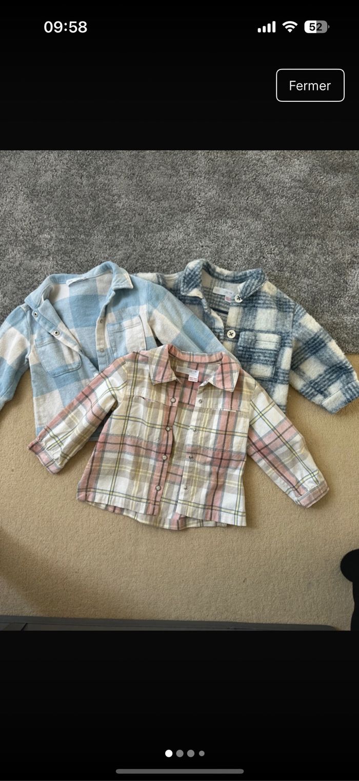 Lot veste chemise