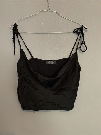 Haut Crop Top Bretelles À Nouer Bershka TS