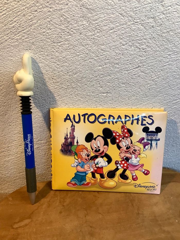 Carnet autographe Mickey disney et son stylo