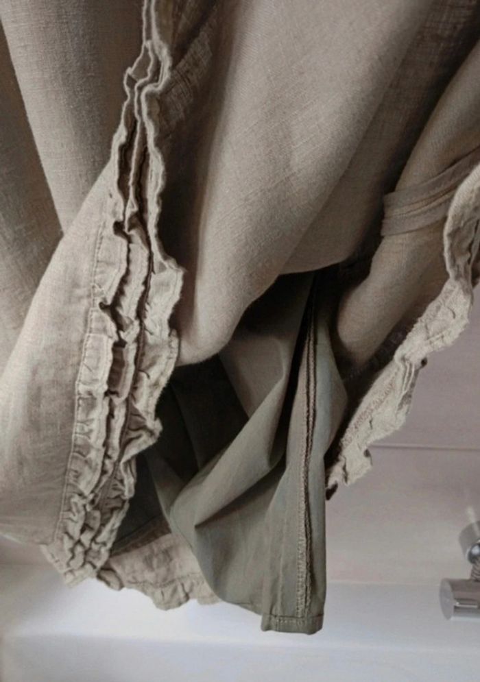 Robe Caroll 100% lin kaki t.42 - photo numéro 7