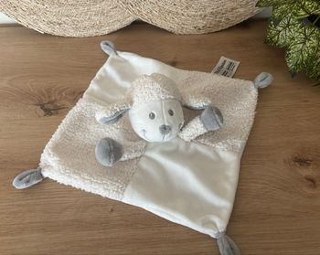 Doudou plat mouton blanc gris pat & ripaton la halle