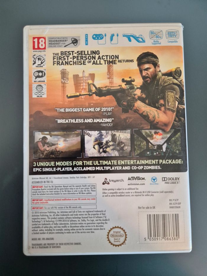 Call of Duty Black Ops Nintendo Wii - photo numéro 3