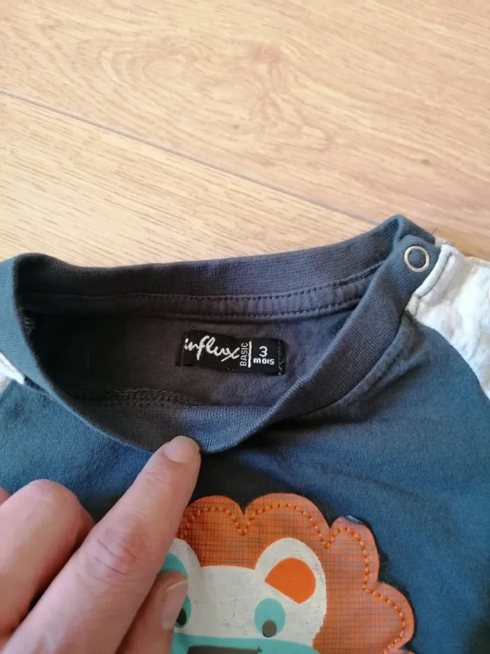 Lot 2 t-shirt manches longues 3mois - photo numéro 5