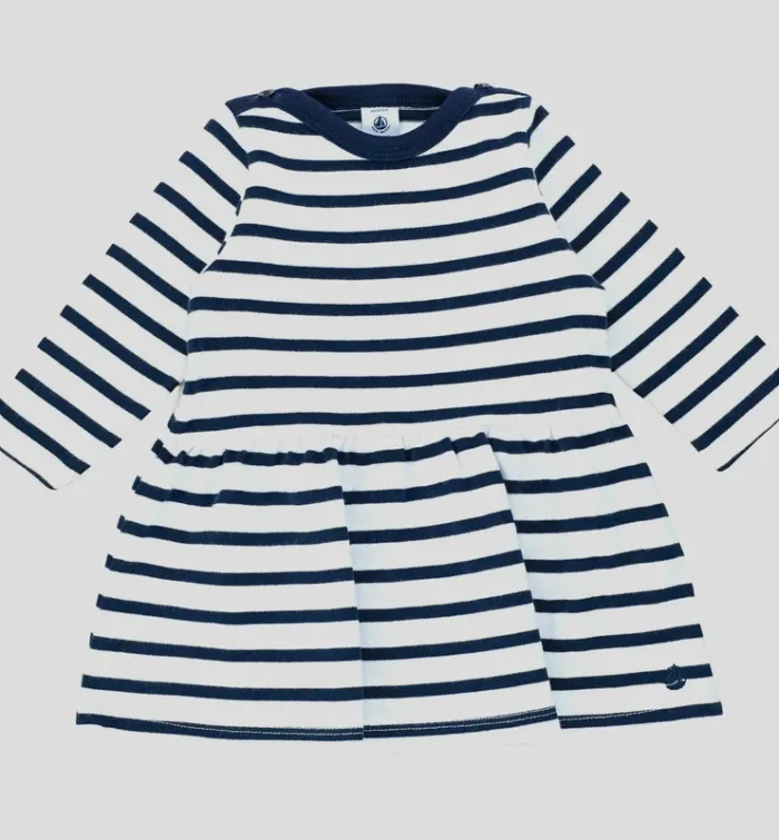 Robe à manches longues 6 mois en coton Petit Bateau - photo numéro 2