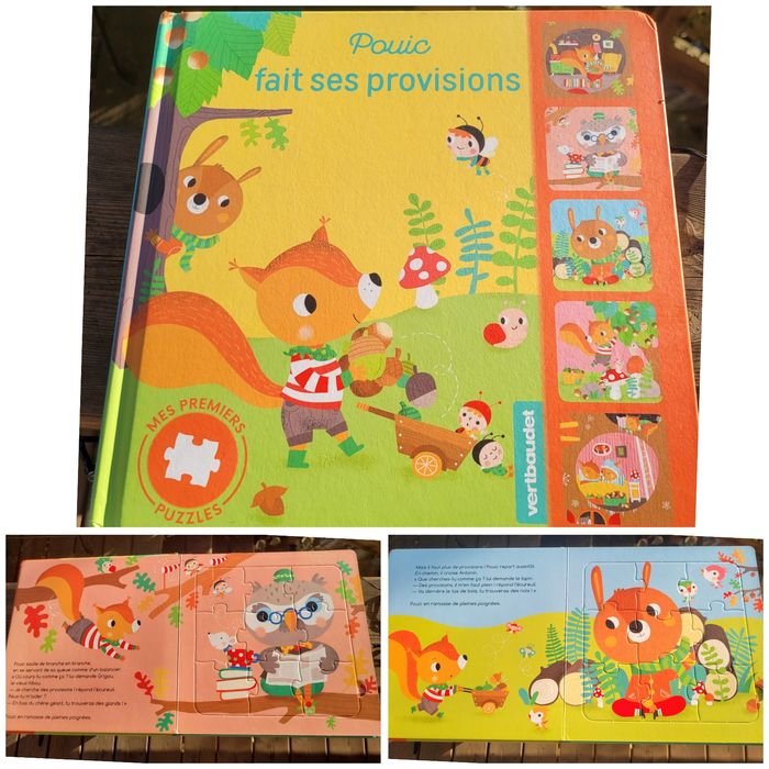 Livre 5 puzzles 🐿 Pouic fait ses provisions 🐿