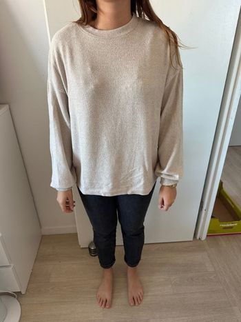 PULL STRADIVARIUS Femme Beige.
