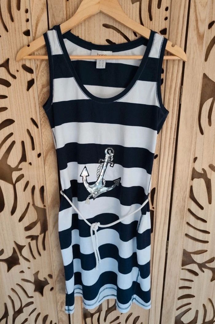 Robe marinière Encre sequins T 38 Heine - photo numéro 6