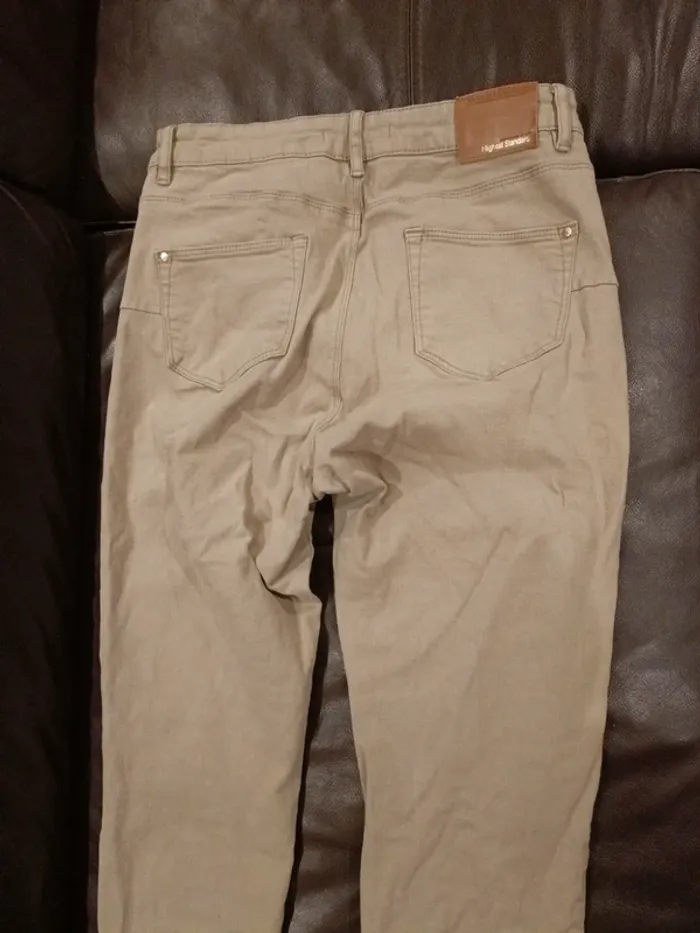 Pantalon camaïeu jean 38 kaki - photo numéro 3