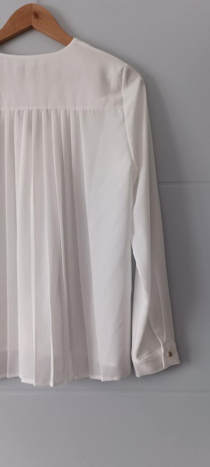 Chemise Blouse blanche à boutons "Esprit" Taille 34 - photo numéro 8