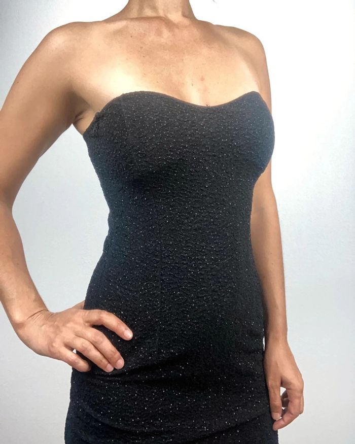 Robe bustier noire à paillettes Morgan taille S - photo numéro 3