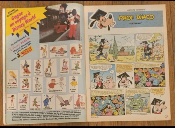 Ancien journal de mickey avec mini guide du chien à monter N°1918 de 1989 vintage - photo numéro 7