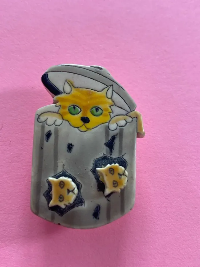 Broche et boucles d’oreilles chats - photo numéro 3