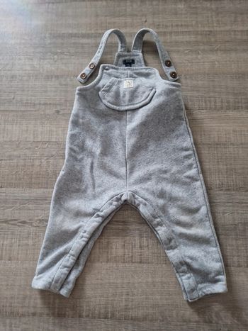 Salopette gris chiné