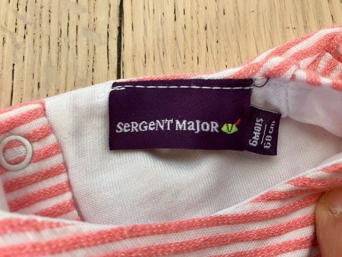 Jolie robe rayé rose/blanc MC été 6 mois Sergent Major - photo numéro 4