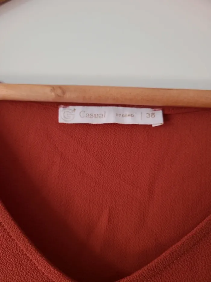 Blouse camel oranger - photo numéro 6