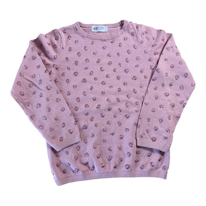 H&M Pull rose paillette Taille 6/8 ans