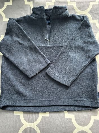 Polaire enfant bleu marine col zippé 1/4