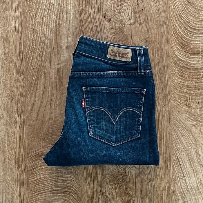 Jean/pantalon bleu marine Levi's Mid Rise Skinny, femme, taille W 26 (36 taille française)