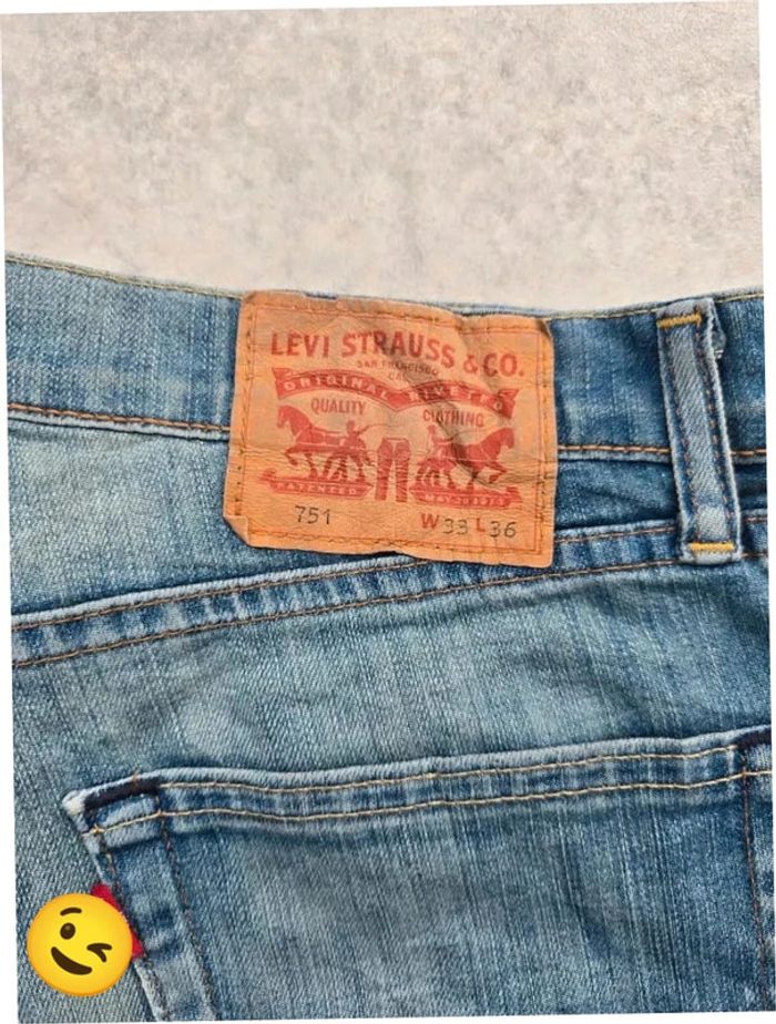 Short Levi's 751 W33 FR42 Bleu Femme Women #SHO18b - photo numéro 2