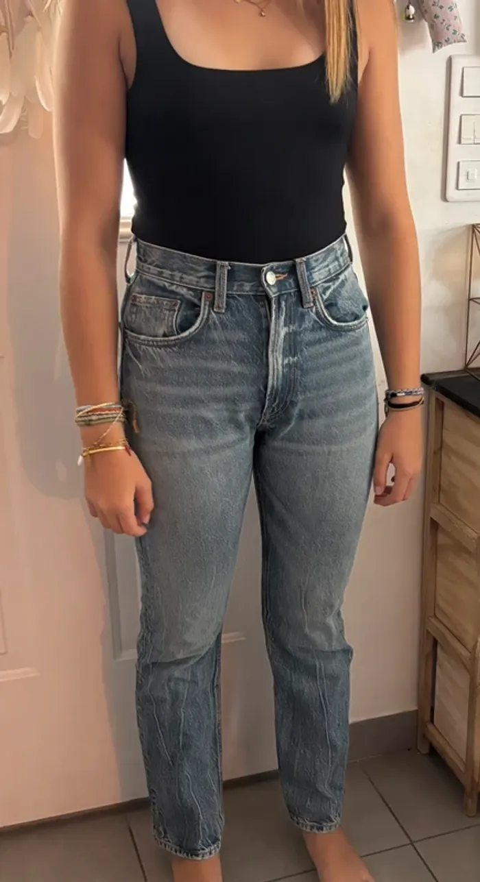 Jean bleu femme taille 36 / S marque Zara - photo numéro 4