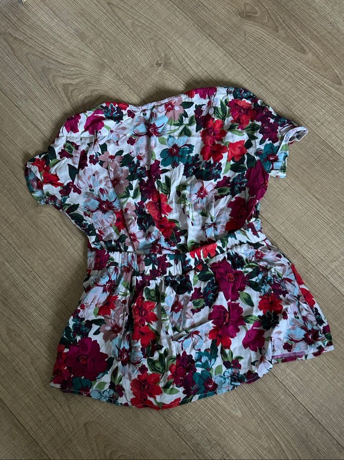 Blouse fleurie à manches courtes Morgan taille 36 TBE - photo numéro 8