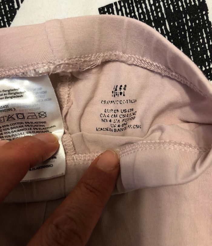 Legging rose pale H&M 4-6mois - photo numéro 3