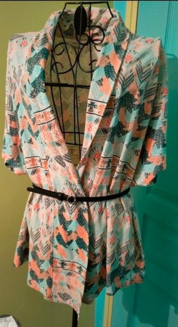 Veste kimono motifs géométriques 