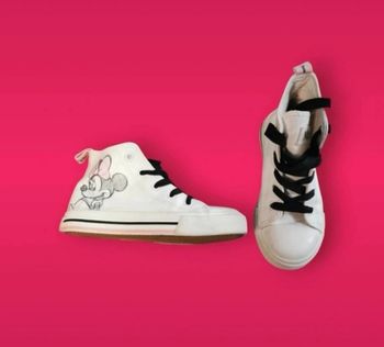 Baskets montantes blanches Minnie Mouse pointure 29