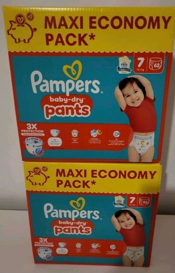 2 cartons pampers pants taille 7