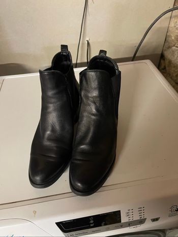 Borines cuir noir