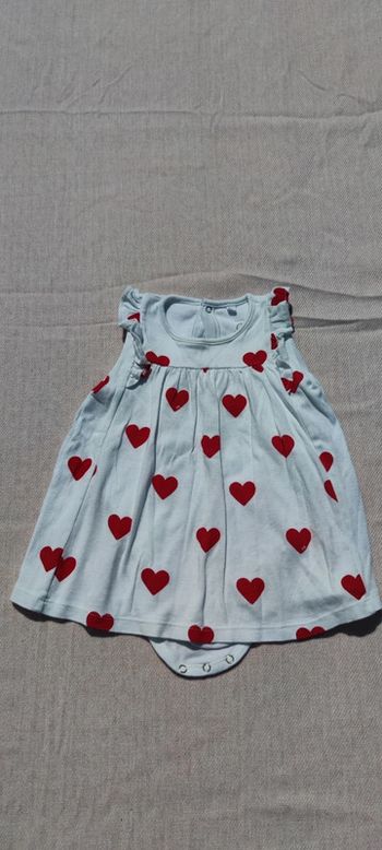 Robe body coeur 12 mois